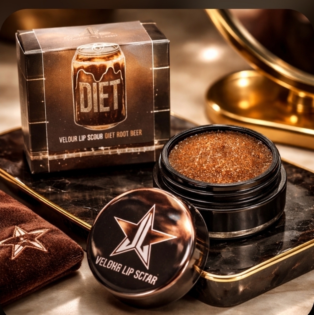 Jeffree Star Velour Lip Scrub in Diet Rootbeer